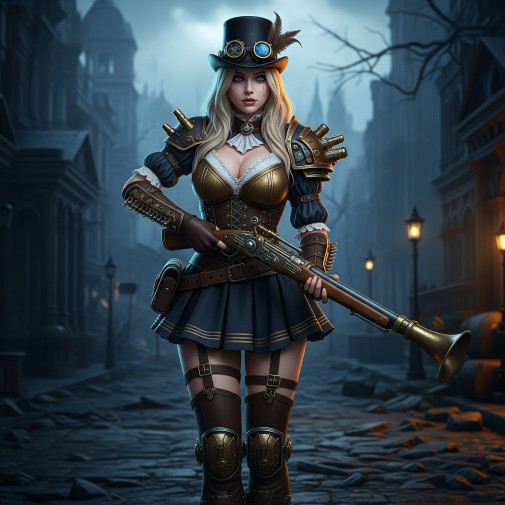 Steampunk Horror Girl